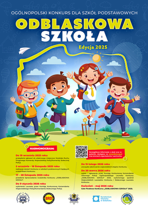 plakat do konkursu odblaskowa szkoła