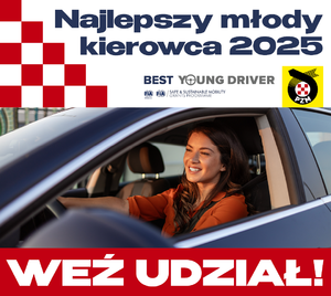 plakat do kampanii najlepszy młody kierowca